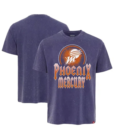 Sportiqe Men's And Women'sâ Purple Phoenix Mercury Rock Roll Collection Angus Mineral Wash Premium T-shirt