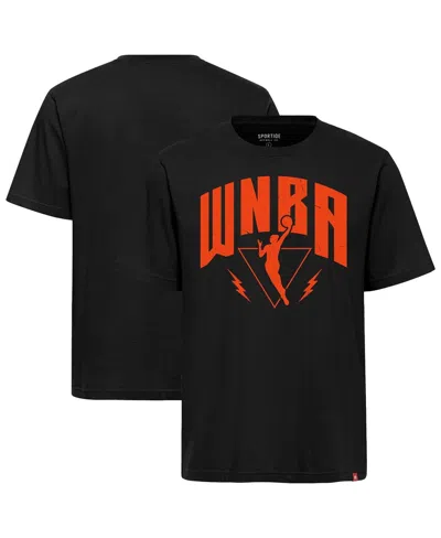 Sportiqe Men's Black Wnba Logowoman Duke Premium Relaxed Fit T-shirt In Animal Print