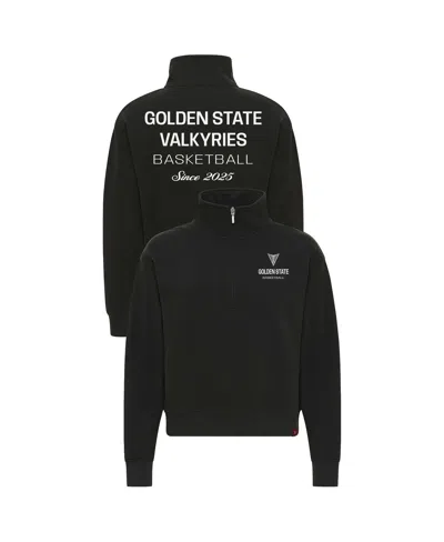Sportiqe Women's Anthracite Golden State Valkyries Athletic Club Collection Marant Quarter-zip Pullover Hoodi In Black