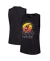 Sportiqe Women's Black Indiana Fever Rock Roll Collection Turner Mineral Wash Tank Top In Black