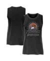 Sportiqe Women's Black Phoenix Mercury Rock Roll Collection Turner Mineral Wash Tank Top In Black