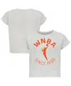Sportiqe Women's Gray Wnba Cropped Genuine Issue Collection Alana T-shirt In Gray