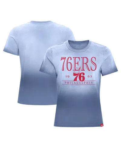 Sportiqe Women's Royal Philadelphia 76ers Arcadia Sun-dipped T-shirt In Black