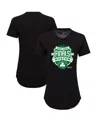 Sportiqe Women's  Black Boston Celtics 2022 Nba Finals Crest Phoebe T-shirt In Black