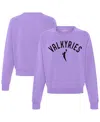 Sportiqe Women's Violet Golden State Valkyries Ashlyn Raglan Sweatshirt In Purple