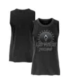 Sportiqe Women'sâ Black Las Vegas Aces Rock Roll Collection Turner Mineral Wash Tank Top In Black