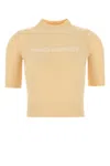 Sportmax Short-sleeve Knit Top In Yellow