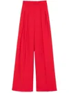 Sportmax Abadan Wool-blend Canvas Wide-leg Pants