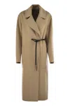 Sportmax Abate Double Dressing Gown Coat In Brown