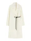Sportmax White Abbot Coat In Neutral