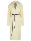 Sportmax 'abbot' Milk Virgin Wool Dressing Gown Coat