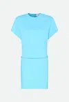 Sportmax Short-sleeve Mini Dress In Blu