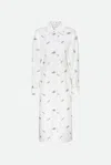 Sportmax Floral-print Shirt Dress In Bianco