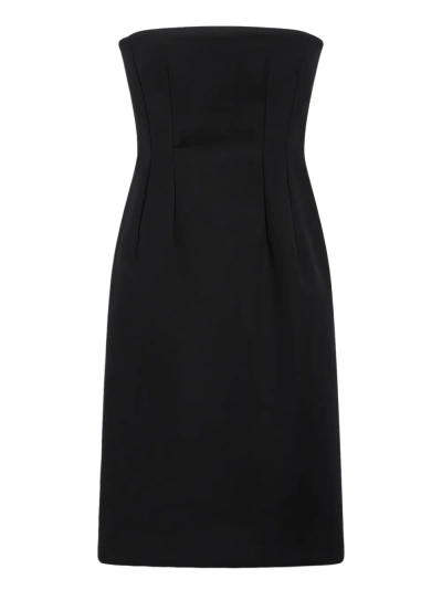 Sportmax Editta Dress With Adjustable Shoulder Straps In Black