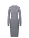 Sportmax Angizia V-neck Long-sleeved Dress In Grey