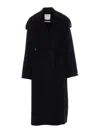 Sportmax Fiore Coat In Black
