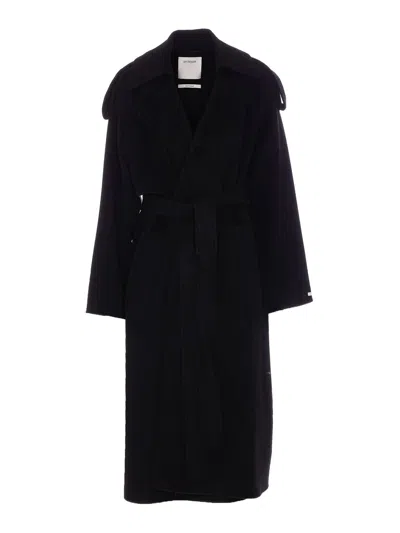 Sportmax Fiore Coat In Black