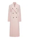 Sportmax Long Double-breasted Coat Notched Lapels In Multi