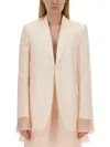 Sportmax Silk Single-breasted Jacket In Pink