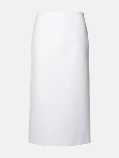 Sportmax 'accordo1234' White Cotton Skirt