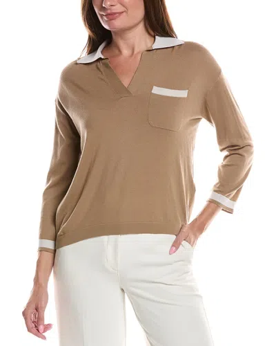 Sportmax Accorta Wool Blazer Top In Brown