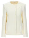 Sportmax White Structured Jacket In Neutral