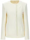 Sportmax Fitted Silhouette Single-breasted Jacket In White