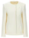 Sportmax White Structured Jacket In Neutral