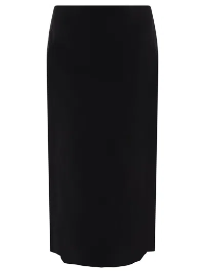 Sportmax "aceti" Double-layered Skirt In Black
