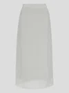 Sportmax Double-layer Design Skirt In No-color