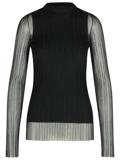 Sportmax 'acino' Black Polyamide Blend Sweater