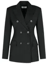 Sportmax Double-breasted Virgin Wool Blazer