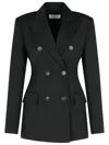 Sportmax Double-breasted Virgin Wool Blazer