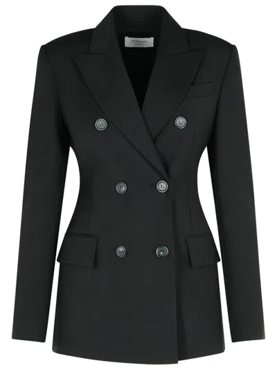 SPORTMAX SPORTMAX 'ADAMO' BLACK VIRGIN WOOL BLAZER