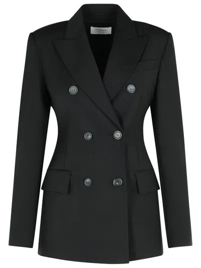 SPORTMAX ADAMO BLACK VIRGIN WOOL BLAZER