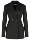 Sportmax Adamo Virgin Wool Blazer In Black