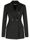Sportmax Adamo Virgin Wool Blazer In Black