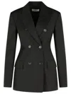 Sportmax Tailored Double-breasted Jackets Button Detailing In Brown