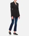 Sportmax Structured Double-breasted Longline Jacket With Button Detailing In Black