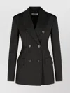 Sportmax Adamo Virgin Wool Blazer In Black