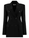 Sportmax Gelly Double Breast Wool Blazer In Black