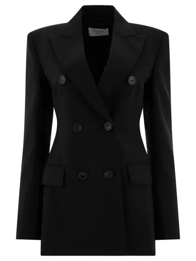 SPORTMAX SPORTMAX "ADAMO" WOOL STRETCH DOUBLE-BREASTED BLAZER