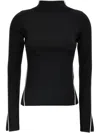 Sportmax Sleeveless Top With Contrast Trim And Cut-out Detailing In Black