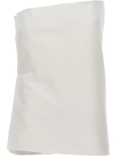 Sportmax 'adda' Draped Bustier Top In White