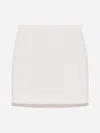 Sportmax Adelchi Double Layer Silk Miniskirt In White,blush