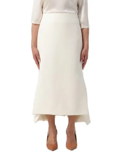 Sportmax Adelfi High Waist Midi Skirt In White