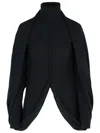 Sportmax Adepto Virgin Wool Blend High Neck Sweater In Black