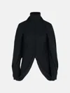 Sportmax 'adepto' Black Virgin Wool Blend High Neck Sweater In Black
