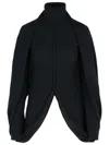 Sportmax Adepto Virgin Wool Blend High Neck Sweater In Black