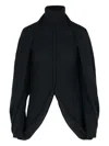Sportmax Adepto Virgin Wool Blend High Neck Sweater In Black